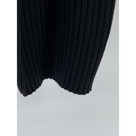 LOVE REPUBLIC Women’s Black Double Strap Ribbed V-Neck Knee Length Dress SZ S - Picture 6 of 9